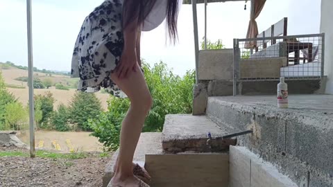 Village life： Quiet morning in the heart of nature and the farm