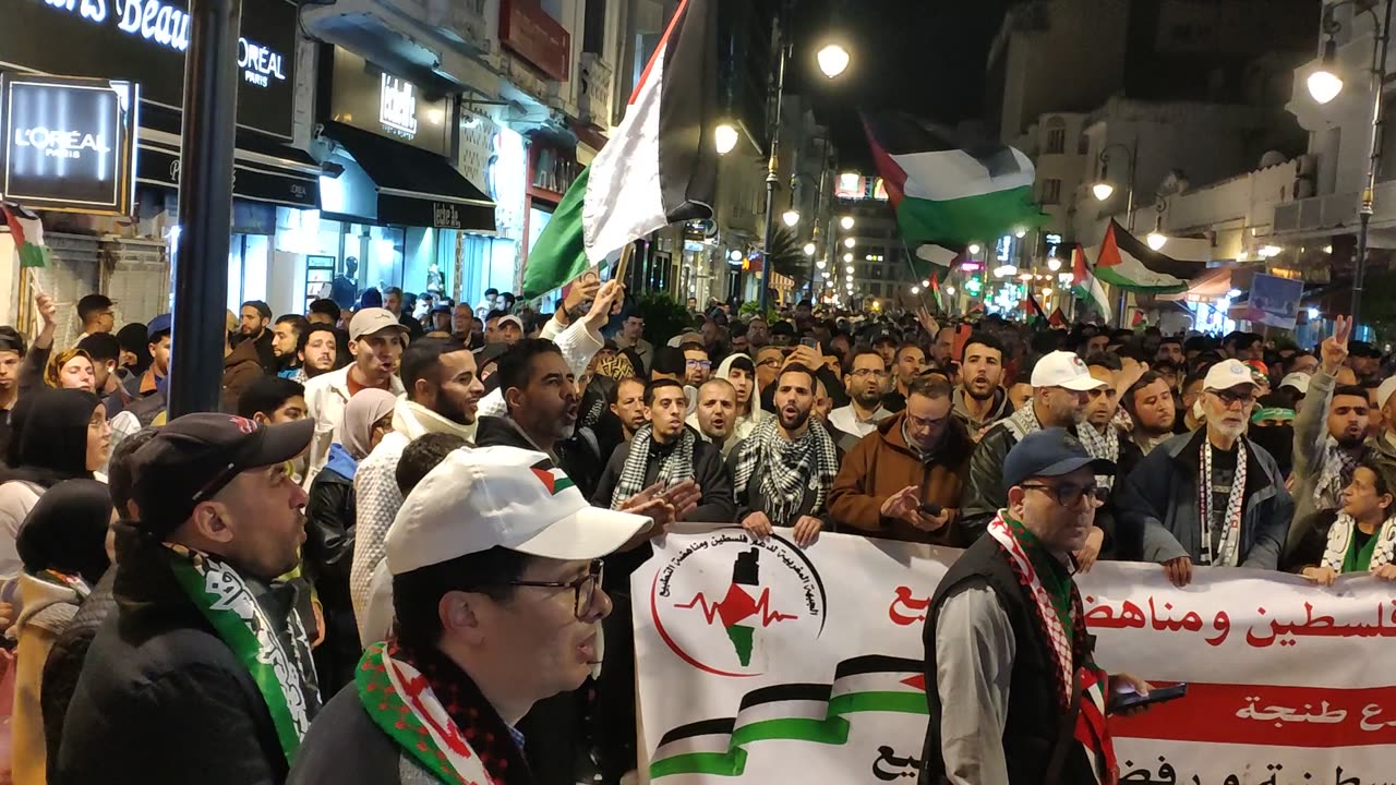 إحياء الذكرى 49 ليوم الأرض الفلسطيني من طنجة 29 03 2025 قولوها لذاك الحقير
