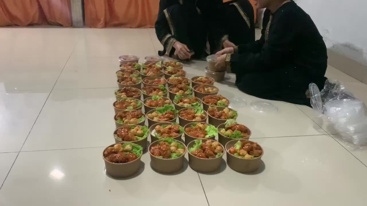 Arranging a Lot of Food Neatly