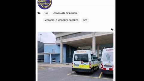 Dos niñas atropelladas en Cáceres (Extremadura, Spain)