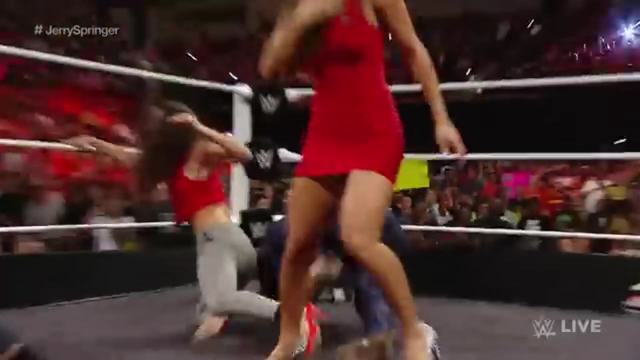 Jerry Springer moderates a Bella Twins intervention: Raw, Sept. 8, 2014