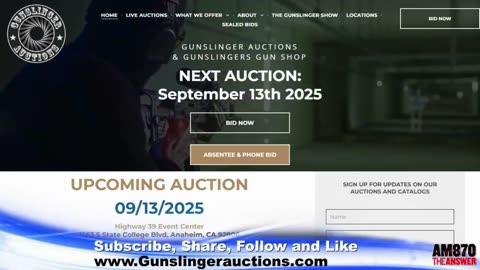 Gunslinger Auctions - Gunslinger Radio Show 08-03-25 SEG 02