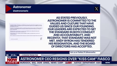 CEO resigns: Astronomer chief out after 'kiss cam' controversy