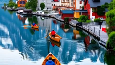 A Peaceful Lakeside Town on Stilts | Colorful Homes & Wooden Boats