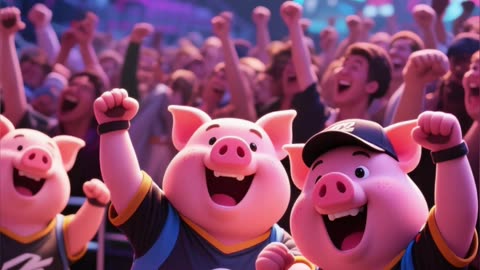 Pigs Play Video Games Smart Swine in 1 Minute