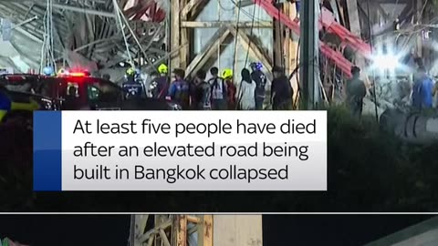 Bridge collapses in Bangkok killing several people