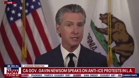 First try of California Governor Gavin Newsom's major address earlier…. No sound….