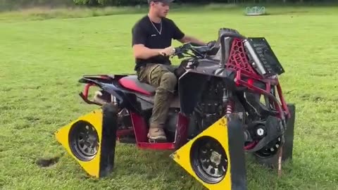 NEWS YouTuber WhistlinDiesel added triangle wheels on a four wheeler…