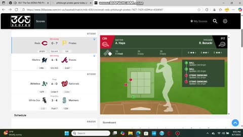AUGUST 7 2025 MLB BASEBALL: CINCINNATI REDS VS PITTSBURGH PIRATES PART 13