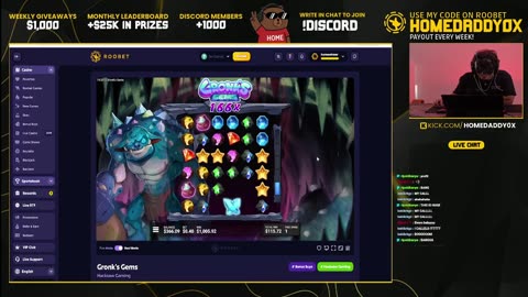 HUGE WIN $0.4 to $1,150 | Gronk's Gems | Slots & Casino | Roobet Gambling