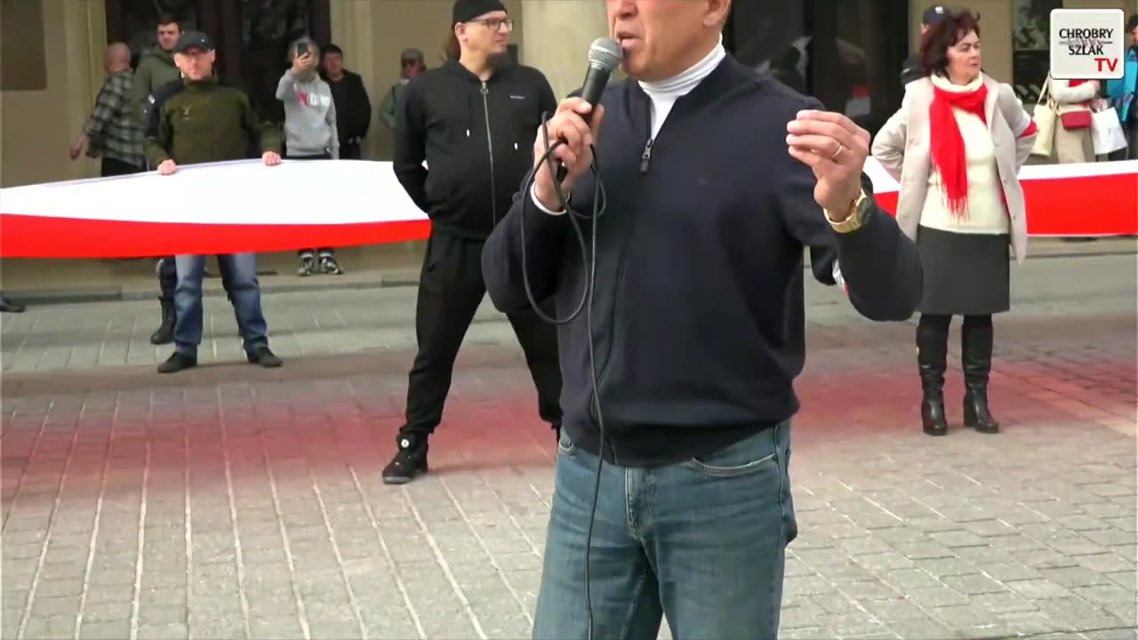 Demonstracja na Krakowskim Rynku: Przeciw ukraińskiej okupacji