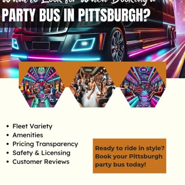 What to Look for When Booking a Party Bus in Pittsburgh?