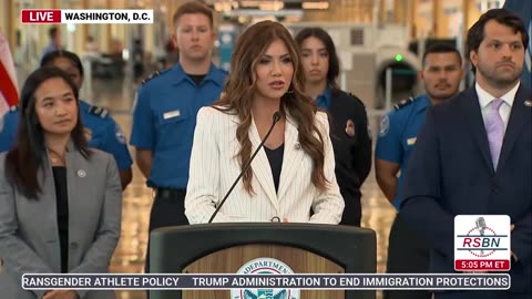 RSBN Secretary Kristi Noem Announces No Shoe removal TSA policy Changes - 7-8-25