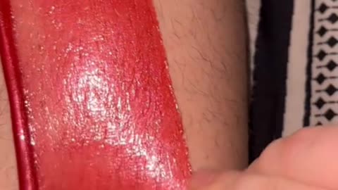 Leg Waxing with Sexy Smooth Cherry Desire Scented Hard Wax | @grateful_mamalife