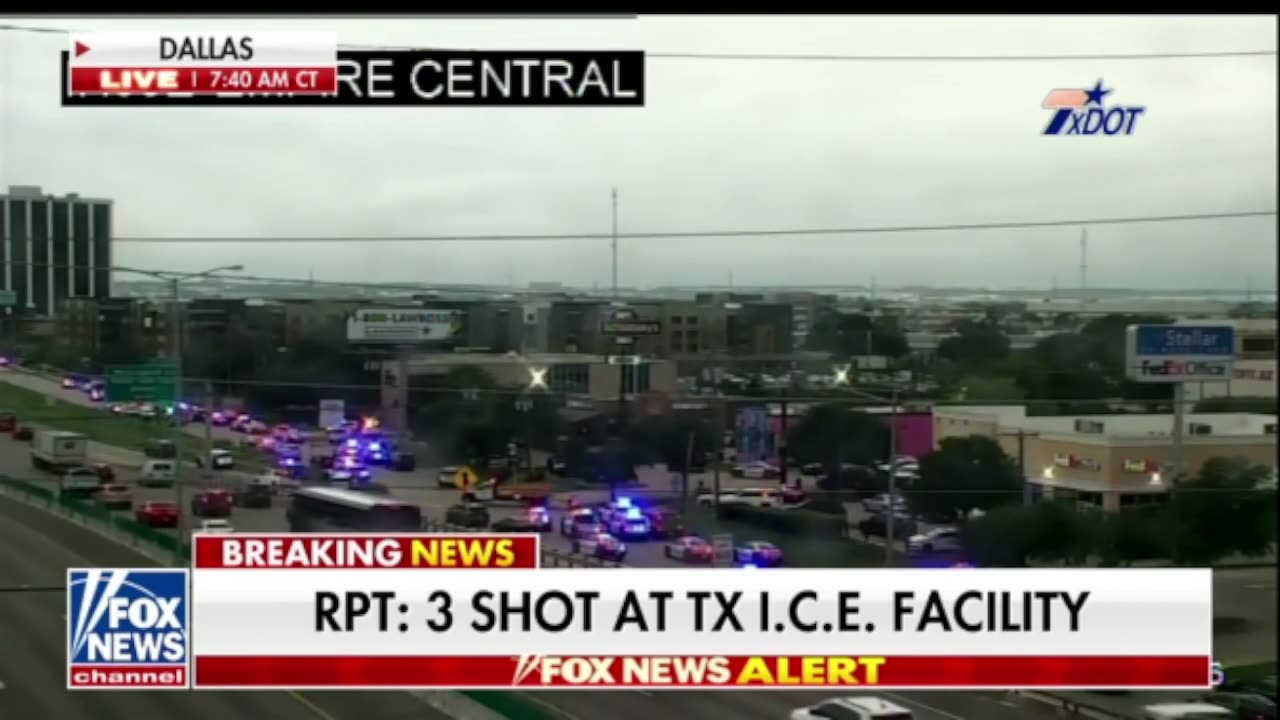 Three shot at ICE facility in Dallas, Texas; a shooter was found dead on the roof