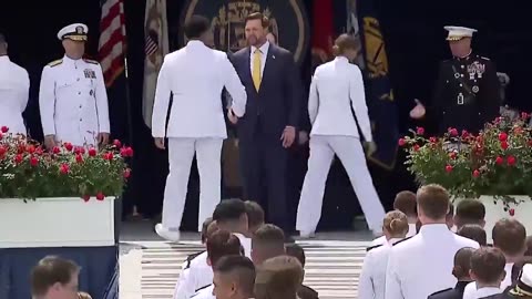 Timelapse of JD Vance Shaking 1000+ Hands of Naval Academy Graduates - 05/23/2025