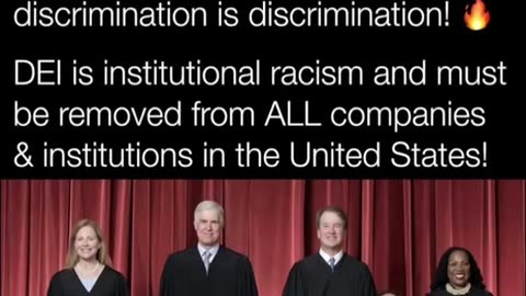 Another SCOTUS Win...DEI is Institutional Racism!