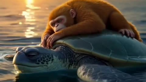 Turtle saved monkey life ♥️ || Intellitoon || Hindi Short story || Viral hindi Story || kids story