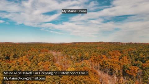Maine B-Roll (No Sound): Fall Foliage at Lily Pond in New Gloucester, Maine Video 14