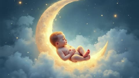Moon Cuddle Baby Sleep Music for Deep Sleep | CrystaVibeMusic