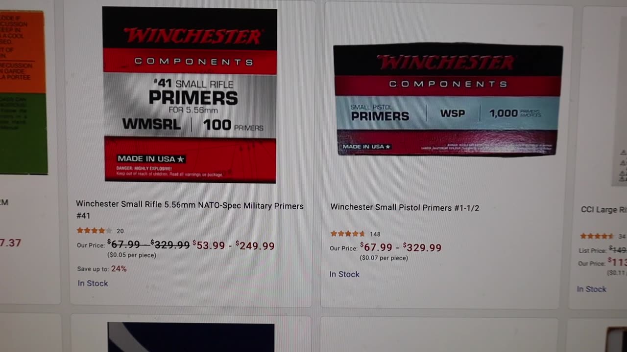 Good News - Primer Prices Dropping