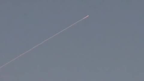 One missile intercepted, another reported to have fallen on the way.