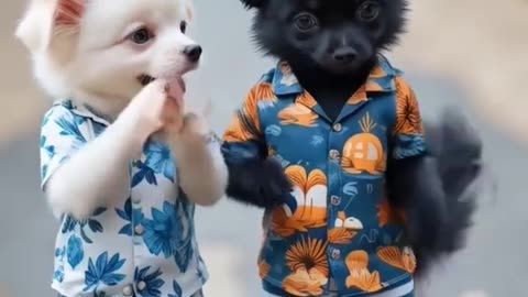 The puppy worked hard to avoid being laughed at