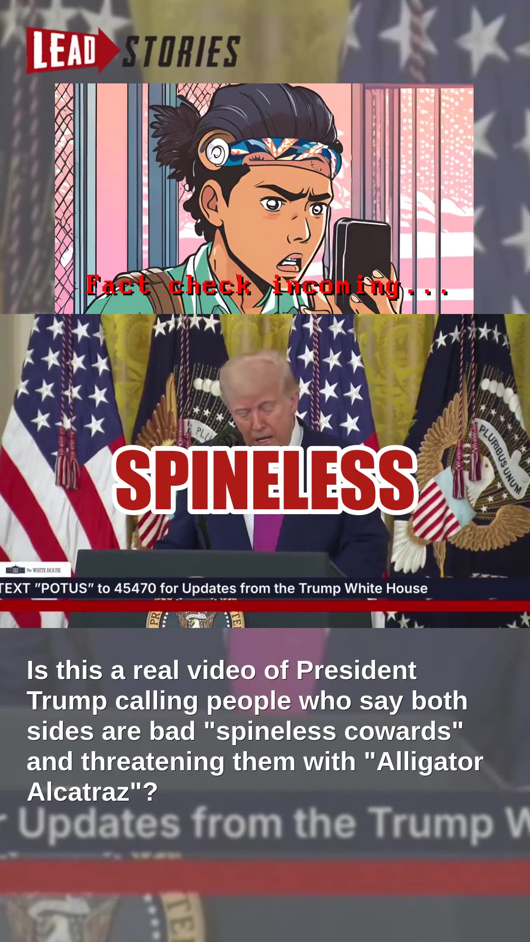 Fact Check: AI Video Has Trump Threatening Spineless Cowards with Alligator Alcatraz --Satire Post