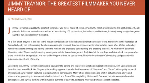 Jimmy Traynor's Filmaking