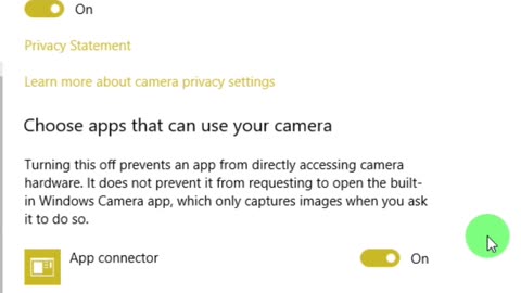 customize privacy setting of microphone and camera