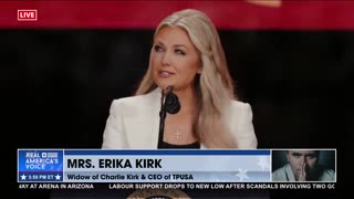 CROWD ERUPTS AS ERIKA KIRK TAKES THE STAGE!