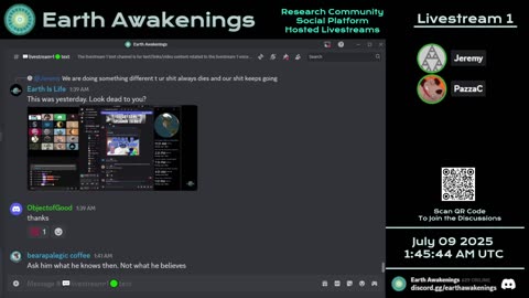 Earth Awakenings - Livestream 1 - #3281 - Live on Rumble/Youtube/X-Twitter/Twitch