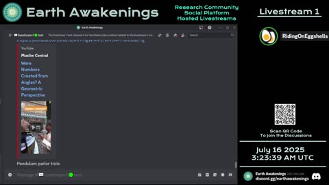 Earth Awakenings - Livestream 1 - #3295 - Live on Rumble/Youtube/X-Twitter/Twitch