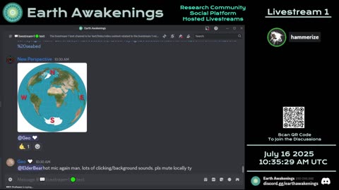 Earth Awakenings - Livestream 1 - #3298 - Live on Rumble/Youtube/X-Twitter/Twitch