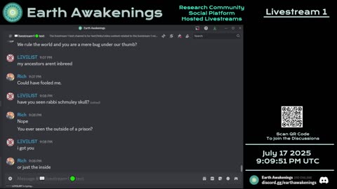 Earth Awakenings - Livestream 1 - #3298 - Live on Rumble/Youtube/X-Twitter/Twitch