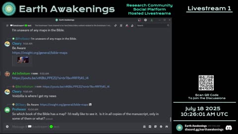 Earth Awakenings - Livestream 1 - #3302 - Live on Rumble/Youtube/X-Twitter/Twitch