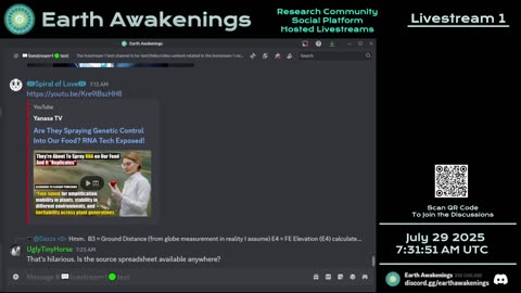 Earth Awakenings - Livestream 1 - #3322 - Live on Rumble/Youtube/X-Twitter/Twitch