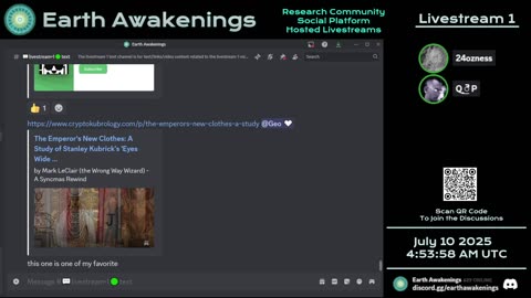 Earth Awakenings - Livestream 1 - #3281 - Live on Rumble/Youtube/X-Twitter/Twitch