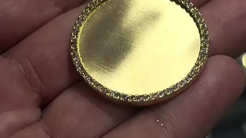 Real 10K Gold and Natural Diamond Memorial Charm