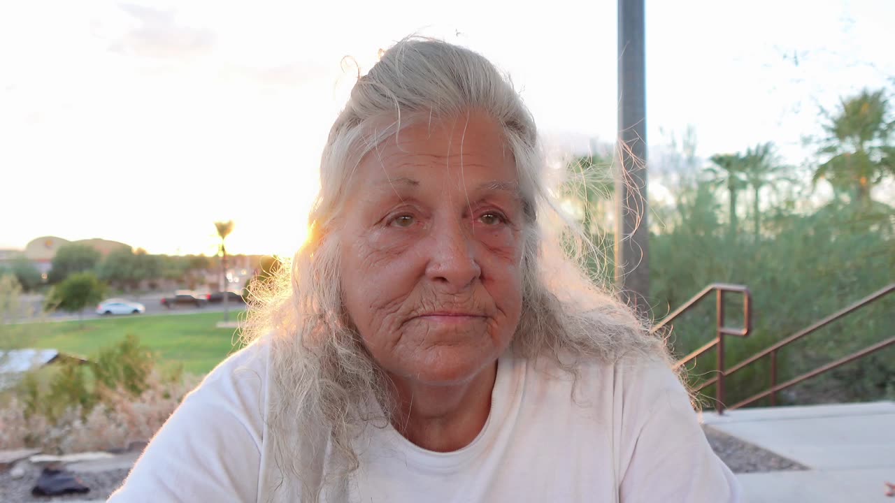 Shelia 62 and has been homeless for 24 years total, Had a stroke and is paralyzed and can't walk.