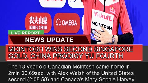 Mcintosh Wins Second Singapore Gold China Prodigy