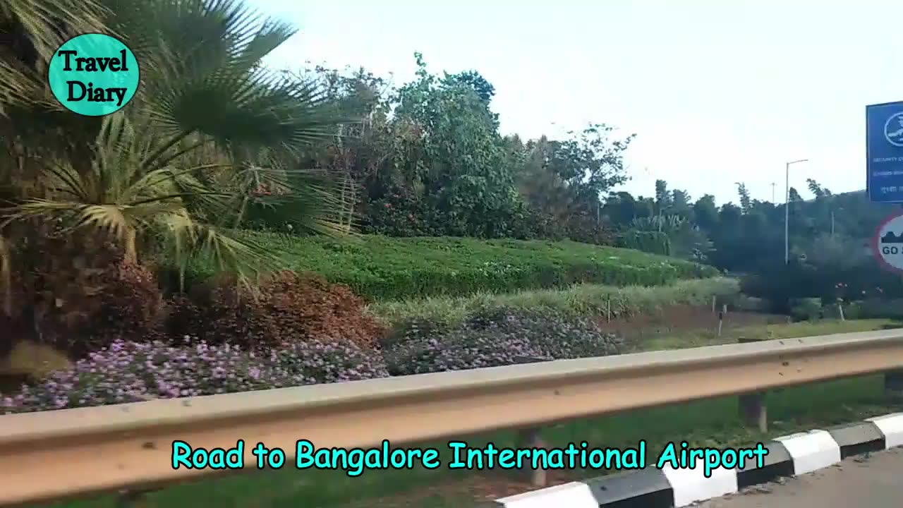 Road view while going To Bangalore International Airport