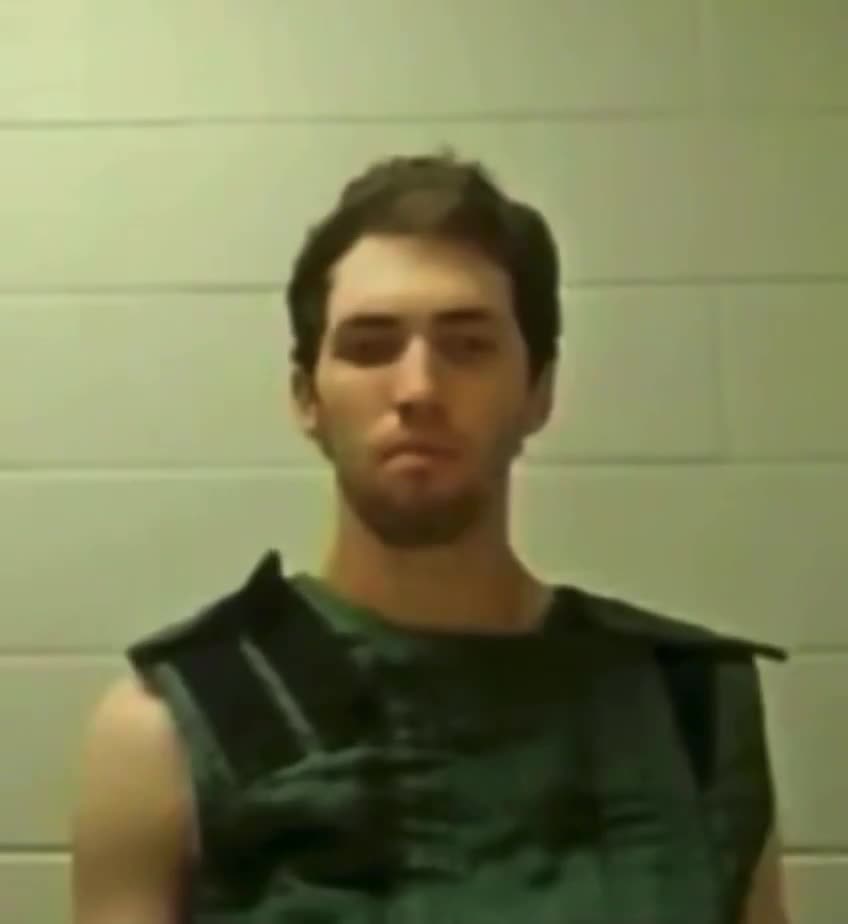 Tyler Robinson makes a small approval gesture when they told him about the death penalty