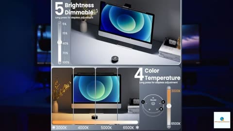 Quntis Computer Monitor Lamp, Screen Monitor Light Bar for Eye Caring, USB Reading LED Tas