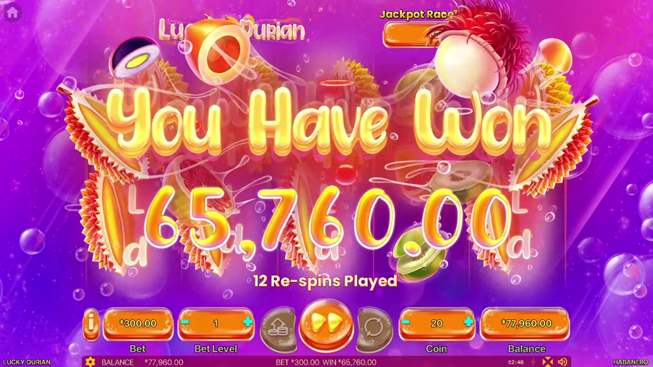 Lucky Durian Super Mega Wins with 4 WILDS