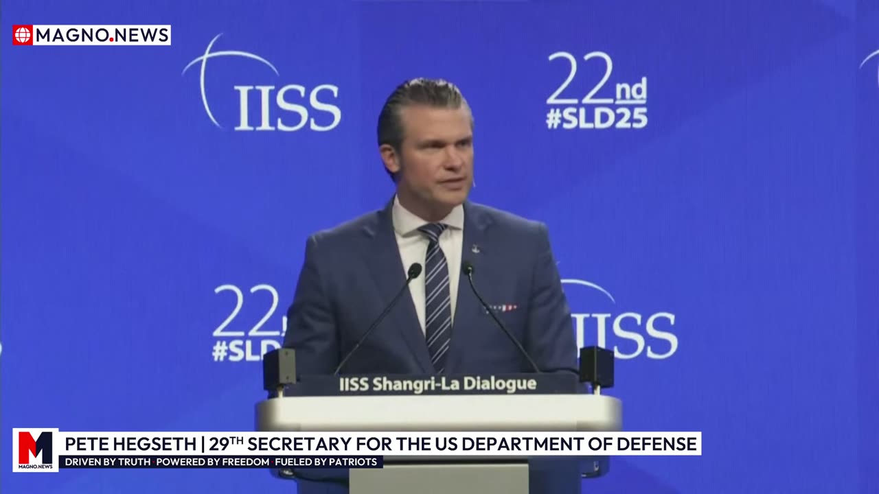 🇺🇸 DoD Secretary Pete Hegseth addresses Allies at Shangri-La Security Summit in Singapore [LIVE]