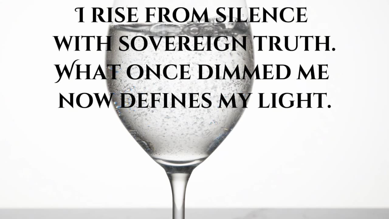 Empowerment Water Blessing: I Rise from Silence