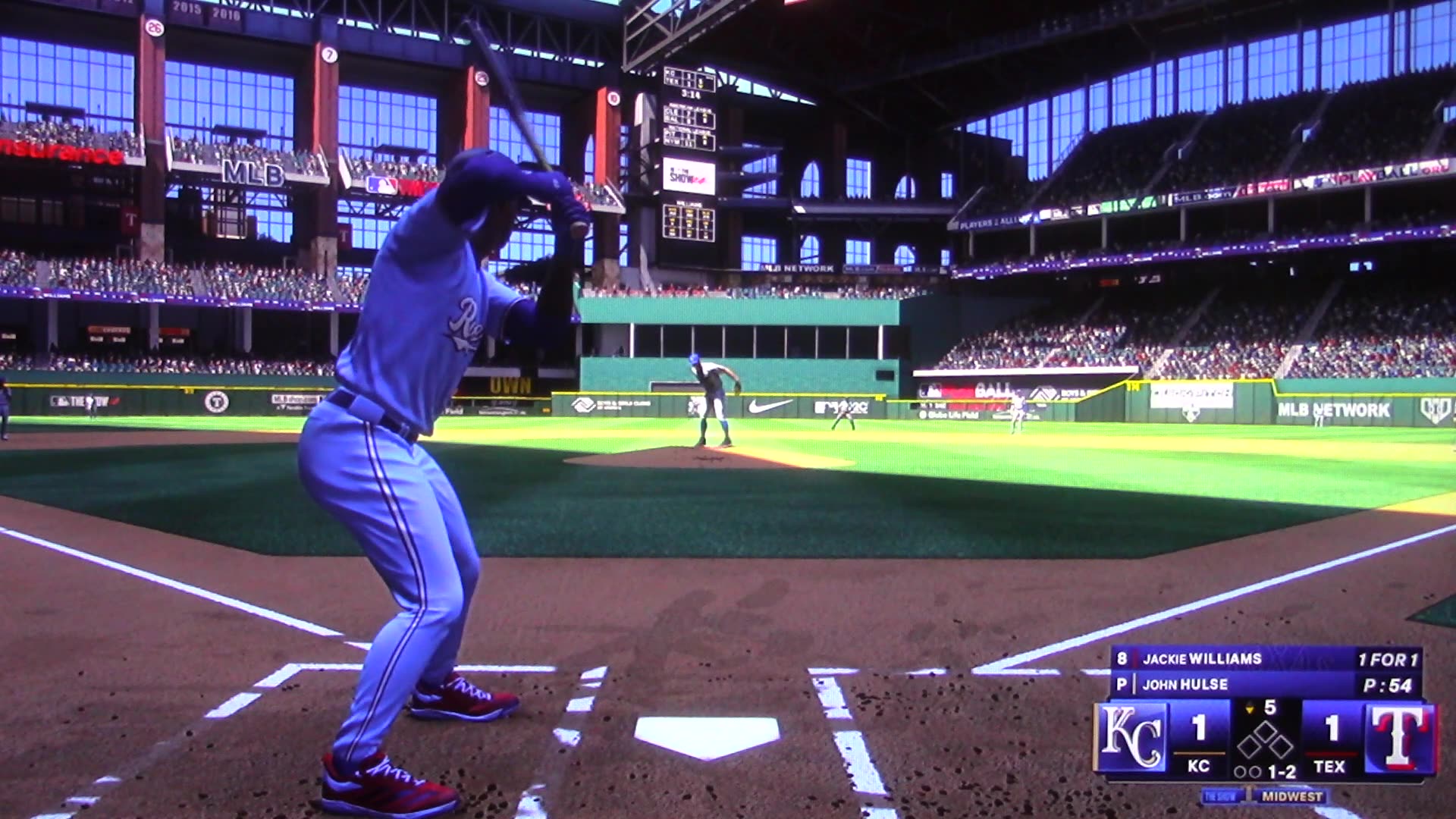 MLB The Show: Kansas City Royals vs Texas Rangers (S20 G60)