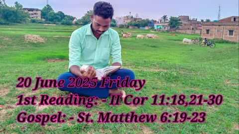 Catholic Daily Gospel and Reading in Hindi 20 June 2025 | Today's Bible Verse | Aaj ka Susamachar