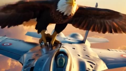 Eagle of the Skies: Nature Meets Jet Power